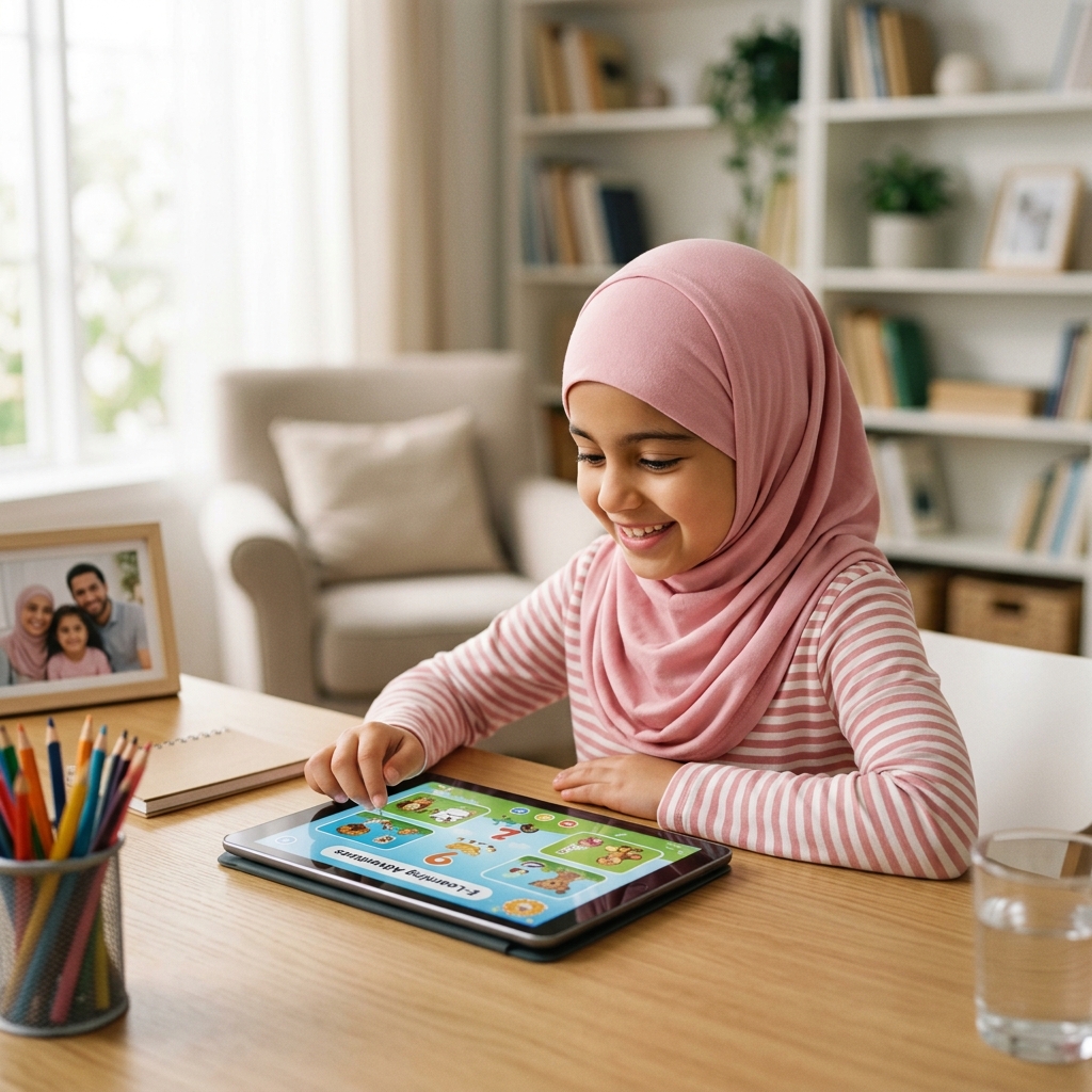 Girl learning Quran