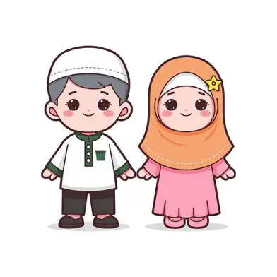 Children learning together illustration