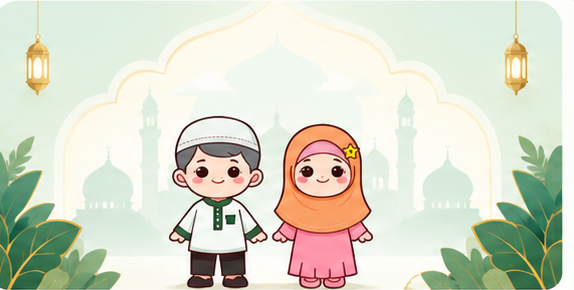 Children learning together illustration